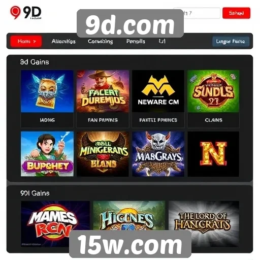 Análise das principais categorias de jogos em 9d.com